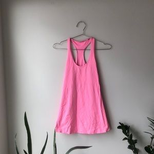 Pink Lululemon razor back top